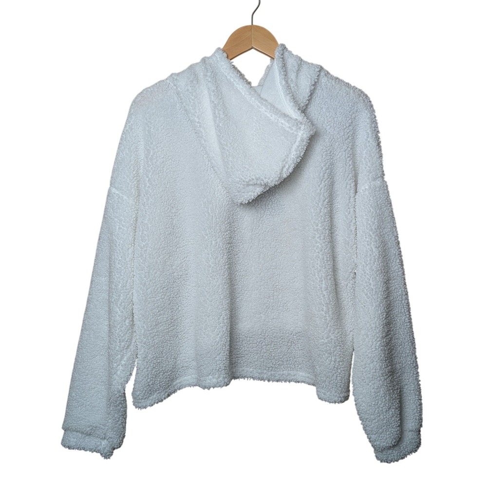 NFL Sherpa Hoodie Women XL White Philadelphia Eagles Gameday Fleece Pullover - Picture 2 of 15
